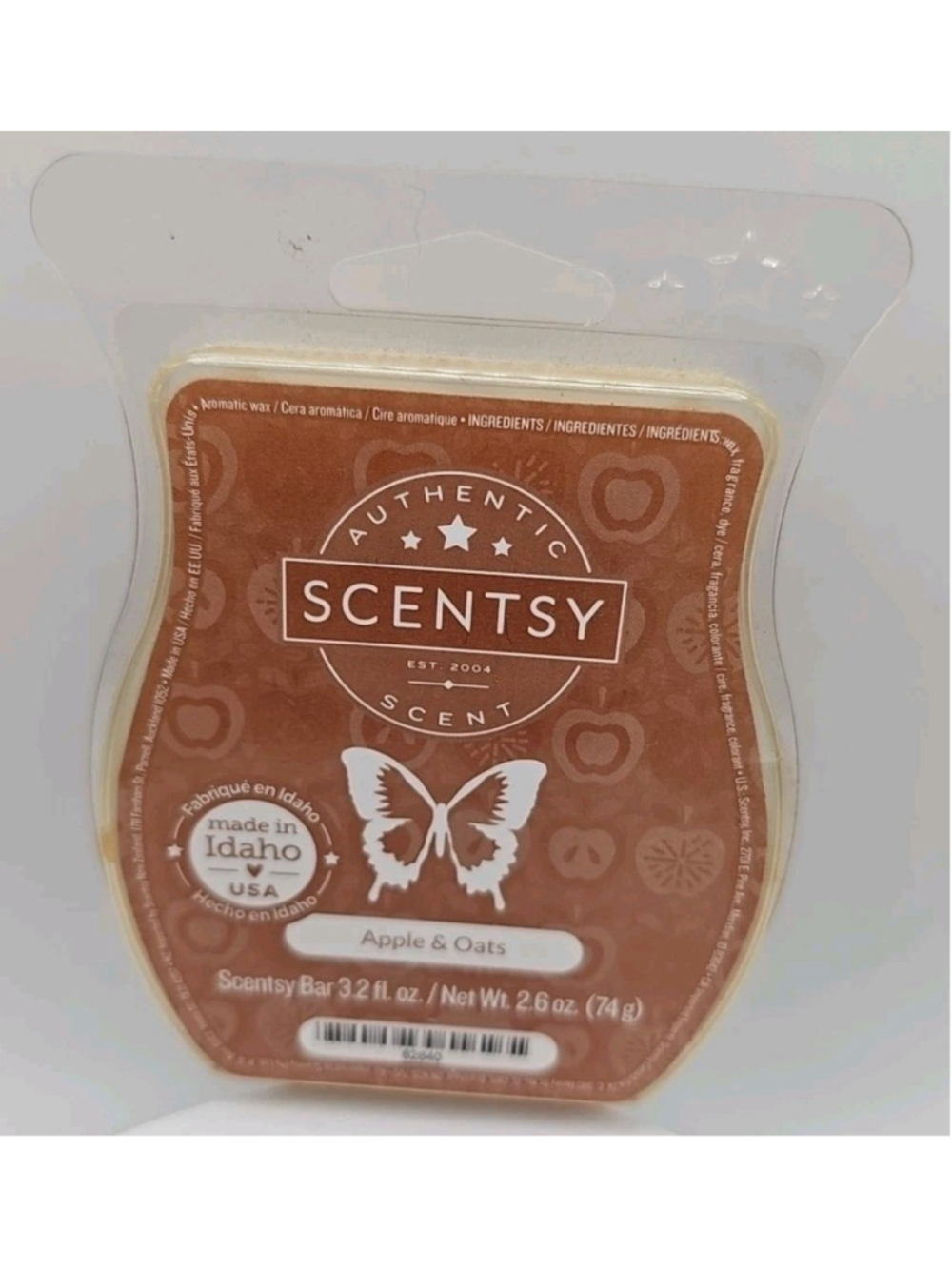 Apple & Oats Scentsy 3.2oz Wax Bar / Candle Melt